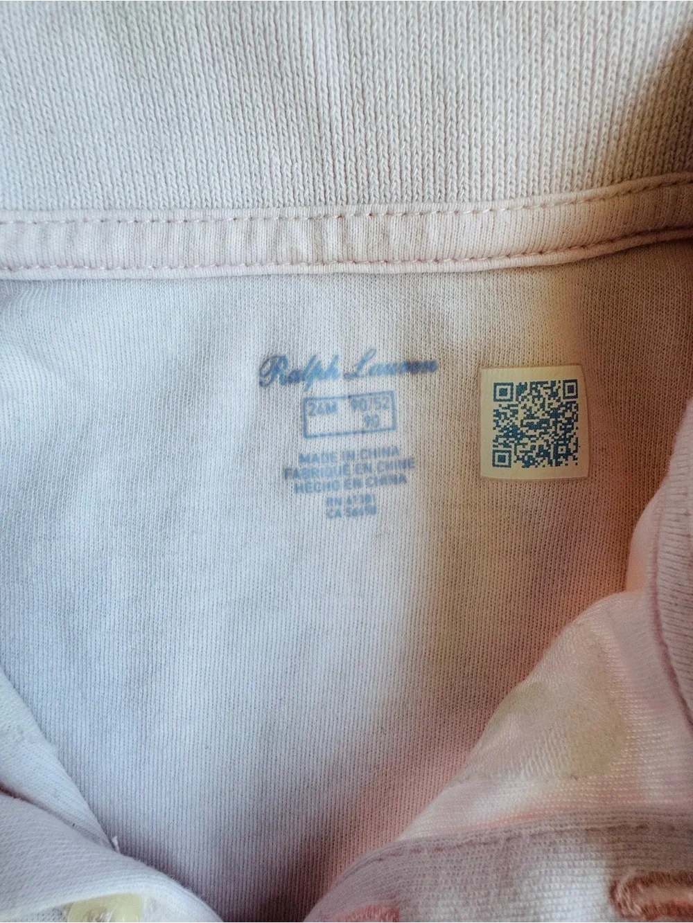 Ralph Lauren Pale Pink Polo Ruffle Baby Dress with ponies and bloomer 24 mo GUC